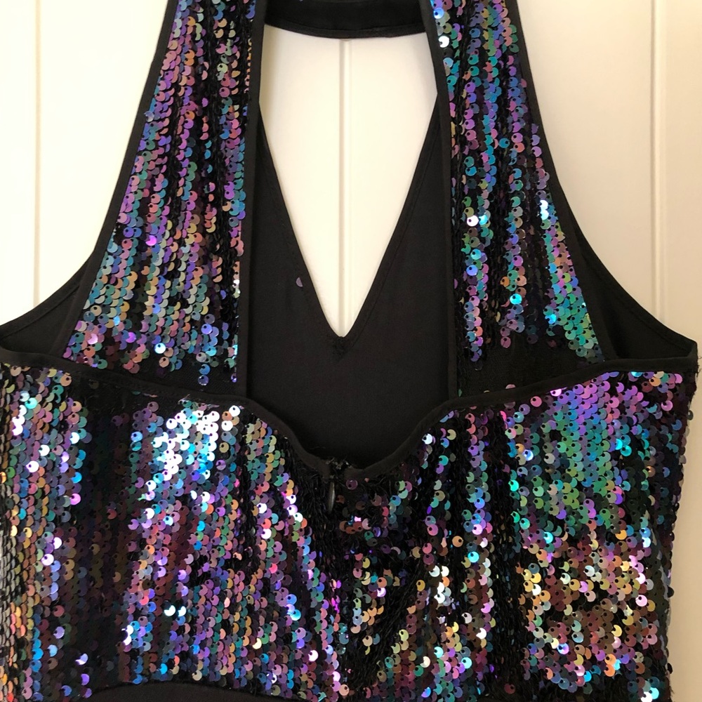 Black sequin dress
